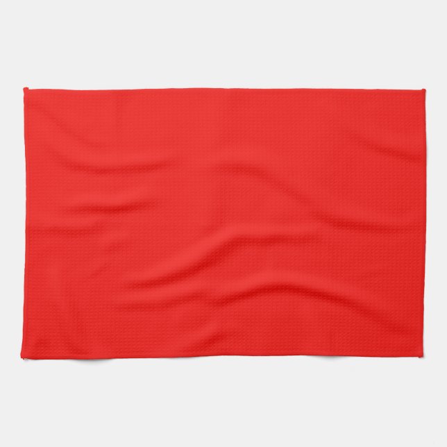 Solid Bright Cherry Red Kitchen Towel Kökshandduk (Horisontell)