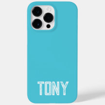 Solid Bright Himlar Blue - Anpassat namn Monogram