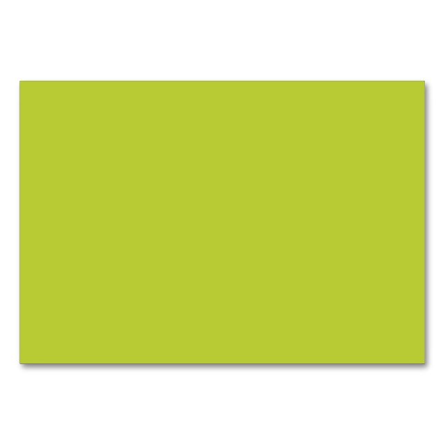 Solid Bright Lime färg Bordsnummer (Framsidan)