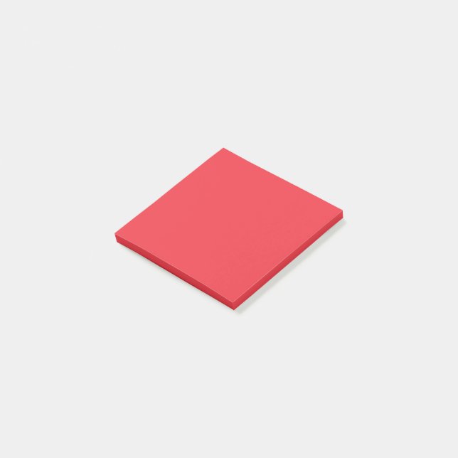 Solid Bright Red Färg | Hex# EF3340 Post-it Block (Vinklad)