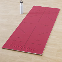 Solid Burgundy Lining Yoga Mat