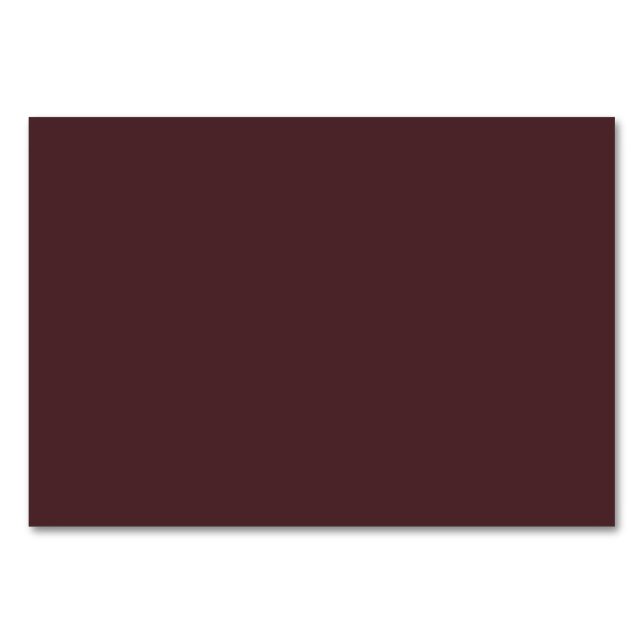 Solid Burgundy Red färg Bordsnummer (Framsidan)