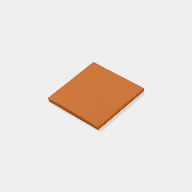 Solid Burnt Orange Färg | Hex# BE4D00 Post-it Block (Vinklad)