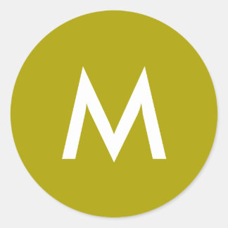 Solid Chartreuse Grönt Pop of Färg Runt Klistermärke