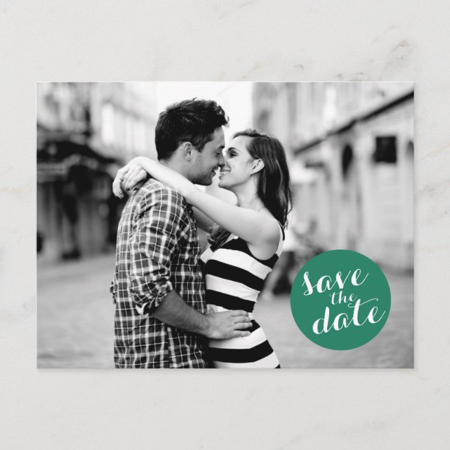 SOLID CIRCLE | SPARA DATUM MEDDELANDE VYKORT (Framsida)