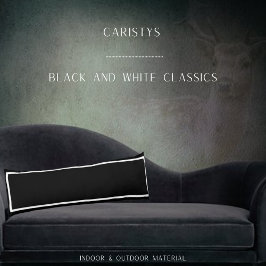 Solid Classic Black med vit trim Kroppskudde