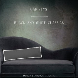 Solid Classic Charcol Grått med vit trim Kroppskudde