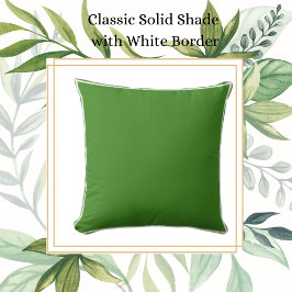 Solid Classic Emerald Grönt med White Trim Kudde