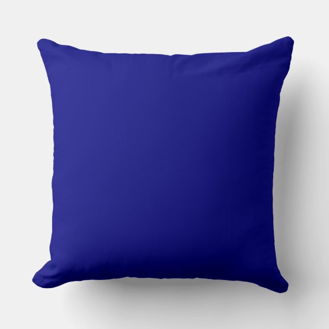 Solid Clear Bright Navy Blue Dekorativ kudde AH202 (Framsida)