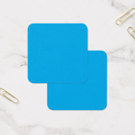 Solid Cyan Blue Background | Summer Minimal Style Fyrkantigt Visitkort