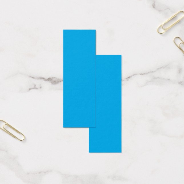 Solid Cyan Blue Background | Summer Minimal Style Litet Visitkort (Kontor)