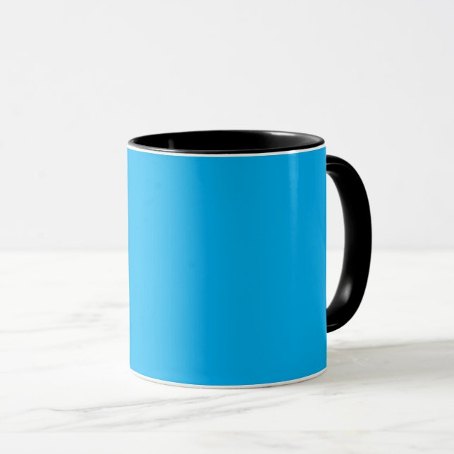 Solid Cyan Blue Background | Summer Minimal Style Mugg (Framsida höger)