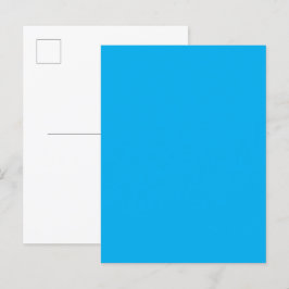 Solid Cyan Blue-bakgrund Inbjudan Vykort