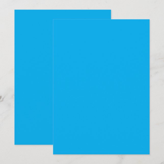 Solid cyanblå bakgrund  julkort (Fram/baksida)