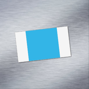 Solid cyanblå bakgrund magnetiska visitkort