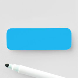 Solid cyanblå bakgrund | Sommar Minimal stil Namnbricka