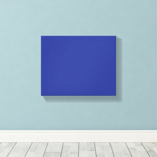Solid Deep Blue Backdrop | Bold Minimalist Design Canvastryck (Insitu (trägolv))