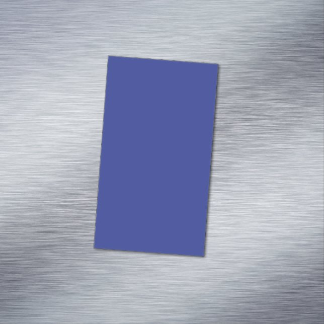 Solid Deep Blue Backdrop | Bold Minimalist Design Magnetiska Visitkort (In Situ)