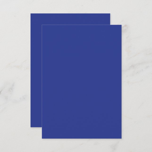 Solid Deep Blue Backdrop | Bold Minimalist Design Tack Kort (Fram/baksida)