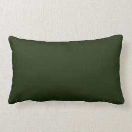 Solid deep forest green lumbarkudde