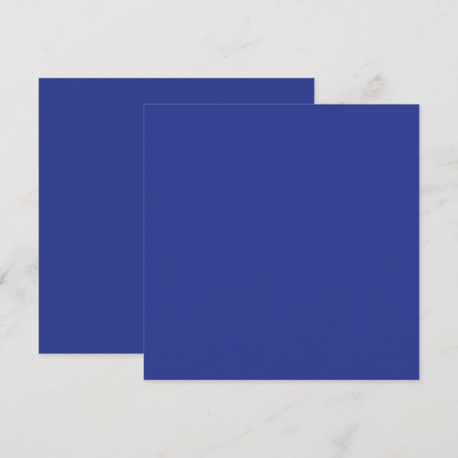Solid Djupblå Bakgrund | Djärv Minimalistisk Desig Julkort (Fram/baksida)
