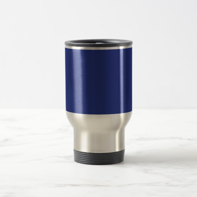Solid djupblå bakgrund | Djärv minimalistisk desig Resemugg (Center)