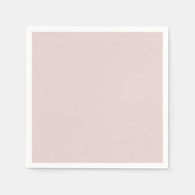 Solid Dusty Rosa Ljust Elegant Minimalistisk  Pappersservett (Framsidan)