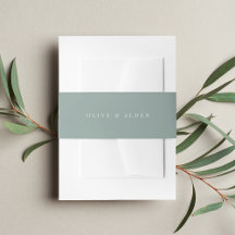 Solid Eucalyptus Grönt + Classic Lettering Bröllop