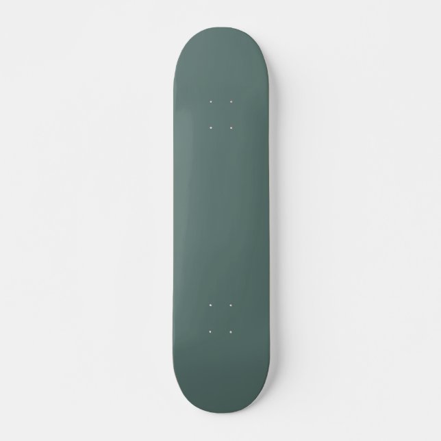 Solid Eucalyptus Grönt Färg | Hex nr 5B7570 Mini Skateboard Bräda 18,5 Cm (Framsida)