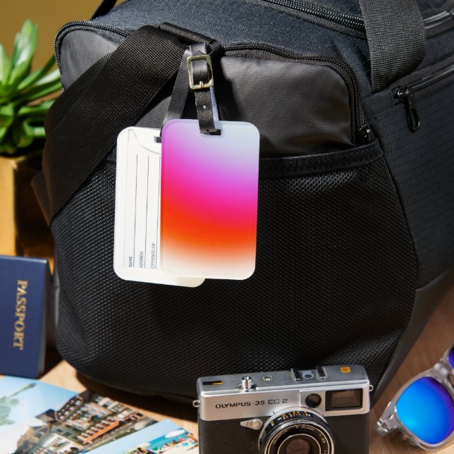 Solid Färg American Luggage Tag Bagagebricka (Framsida & Baksida)