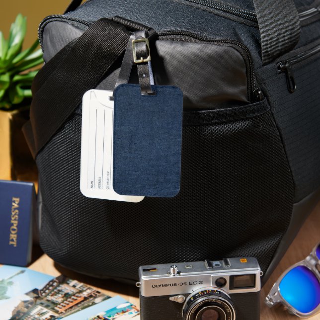 Solid Färg American Luggage Tag Bagagebricka (Framsida & Baksida)
