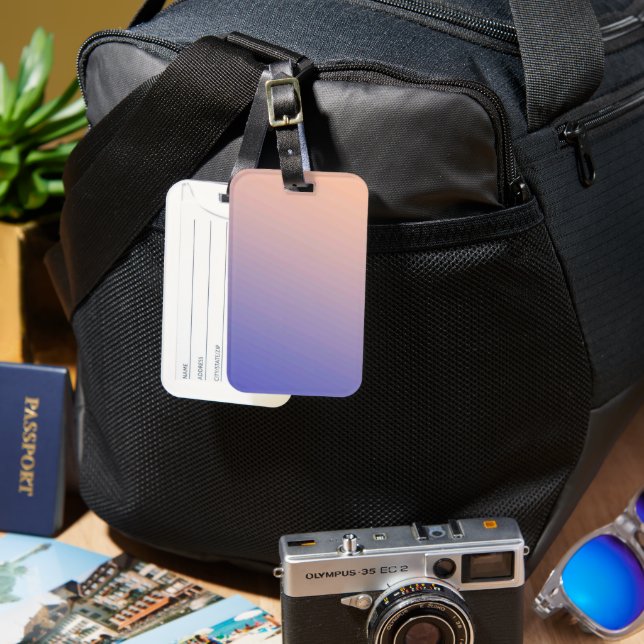 Solid Färg American Luggage Tag Bagagebricka (Framsida & Baksida)