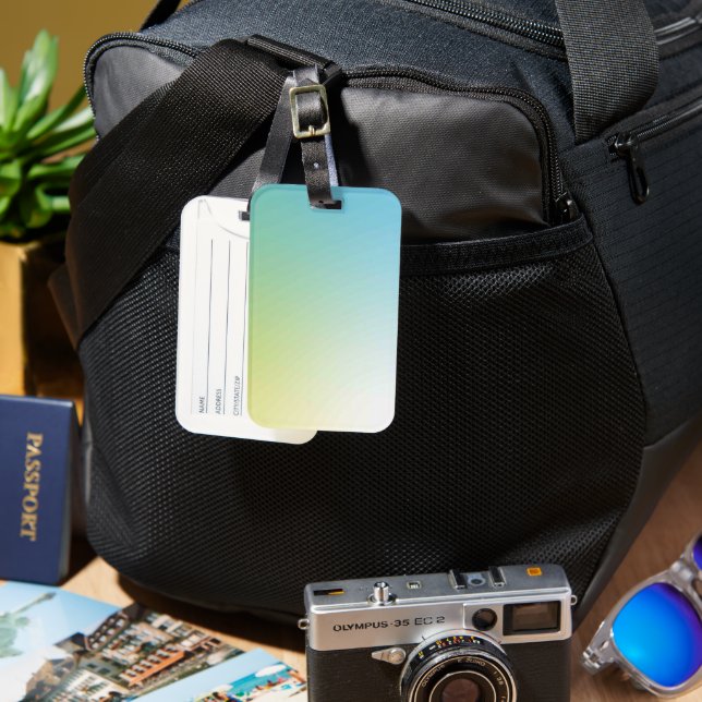 Solid Färg American Luggage Tag Bagagebricka (Framsida & Baksida)