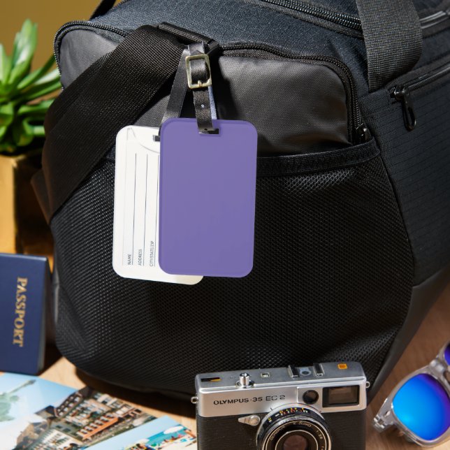 Solid Färg American Luggage Tag Bagagebricka (Framsida & Baksida)