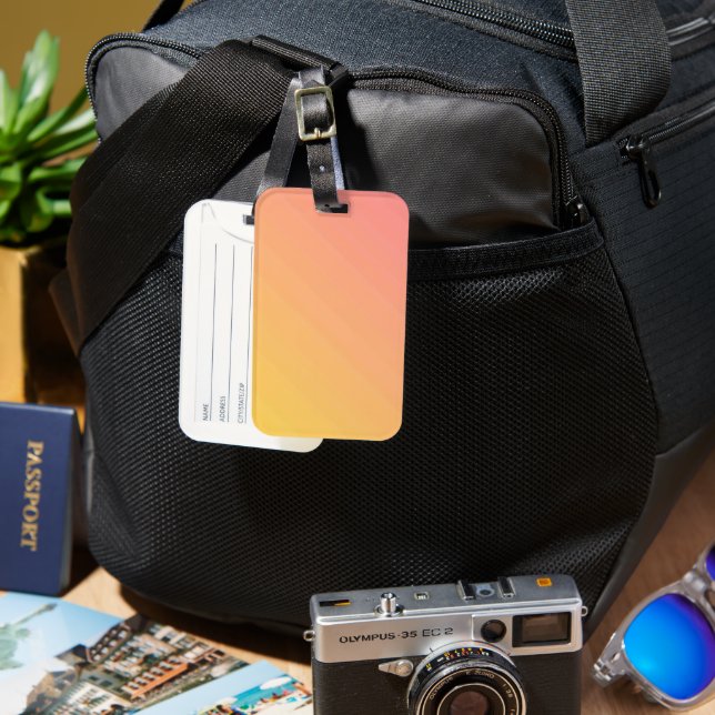 Solid Färg American Luggage Tag Bagagebricka (Framsida & Baksida)
