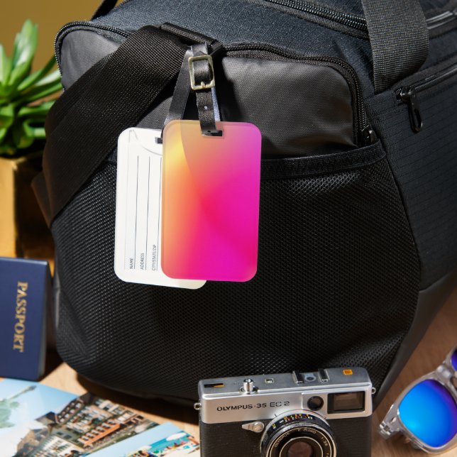 Solid Färg American Luggage Tag Bagagebricka (Framsida & Baksida)