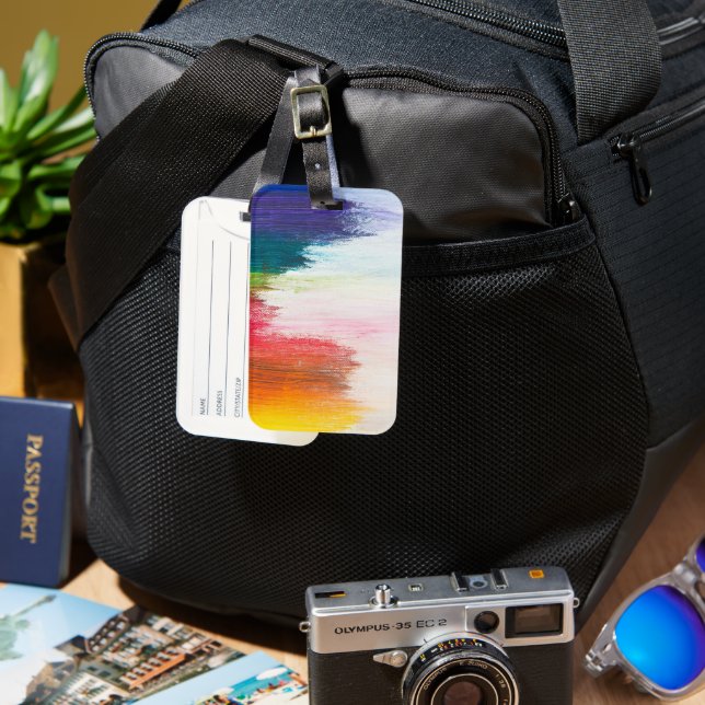 Solid Färg American Luggage Tag Bagagebricka (Framsida & Baksida)