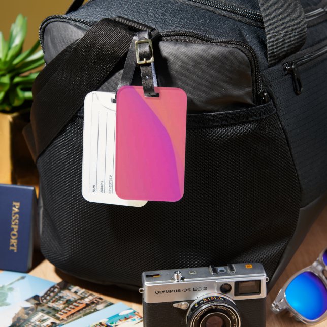 Solid Färg American Luggage Tag Bagagebricka (Framsida & Baksida)
