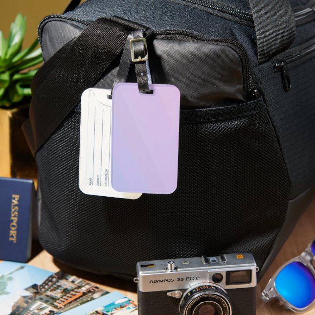 Solid Färg American Luggage Tag Bagagebricka (Framsida & Baksida)