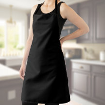 Solid Färg Black Apron