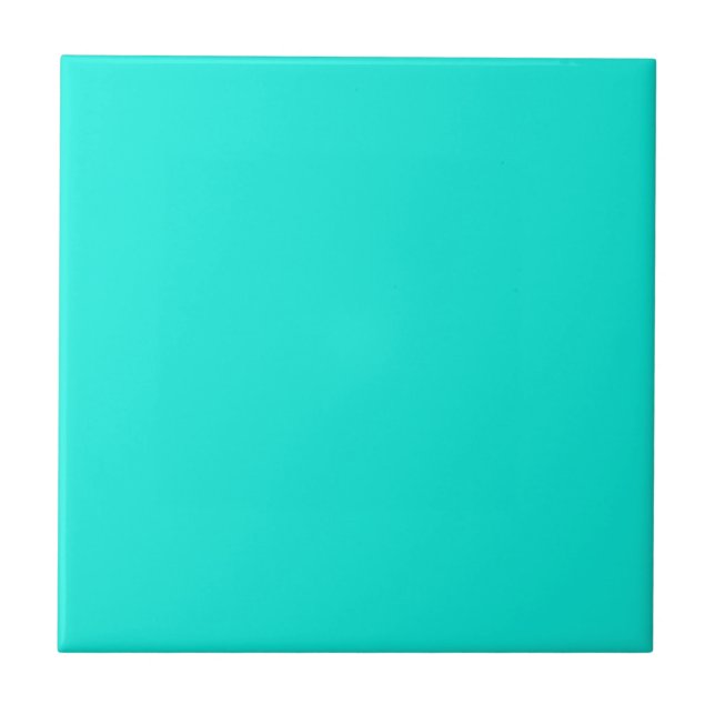 Solid Färg: Bright Aqua Kakelplatta (Framsidan)