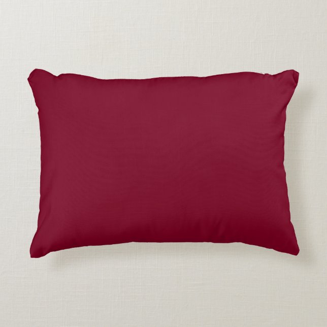 Solid färg burguny maroon prydnadskudde (Framsidan)