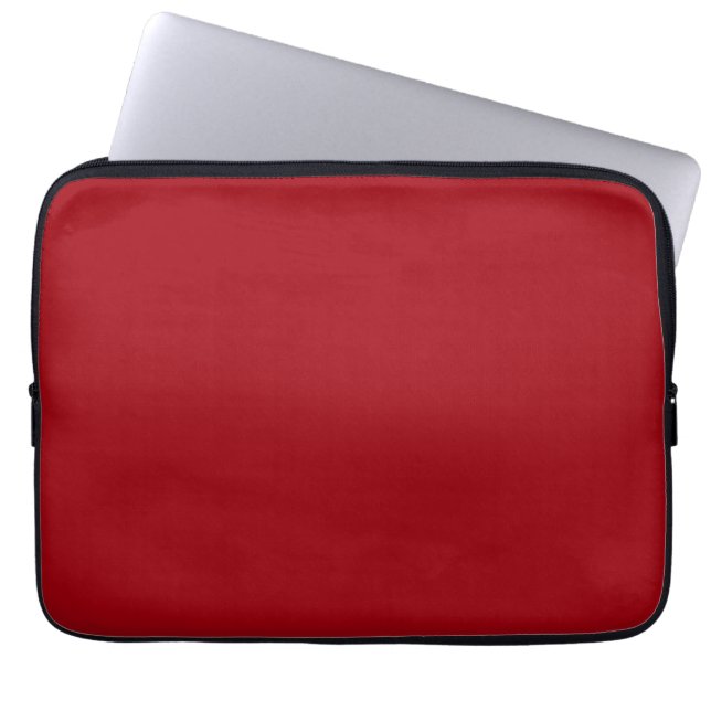 Solid Färg: Cranberry Red Laptop Sleeve (Framsidan)