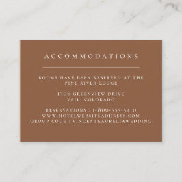 Solid Färg Earthy Rust Bröllop Bostäder Tilläggskort