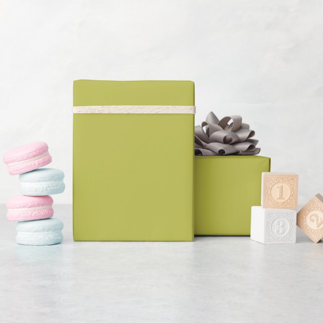 Solid färg-Grönt med lätt, ljust äpple Presentpapper (Baby Shower)