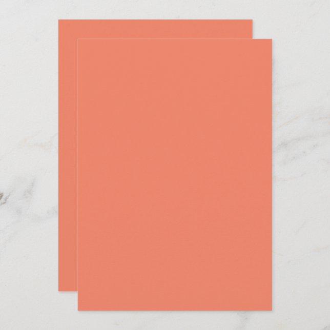 Solid Färg-kort för platta inbjudningar (Fram/baksida)
