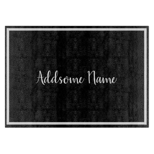 Solid Färg Modern Basic Black Monogrammed monogram (Framsidan)