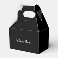 Solid Färg Modern Basic Black Monogrammed monogram