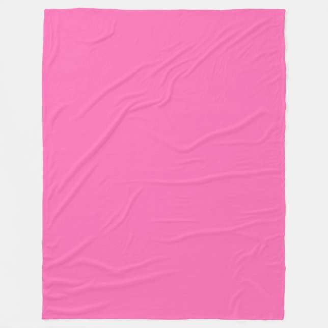 Solid Färg: Shock rosa #2 Fleecefilt (Framsidan)