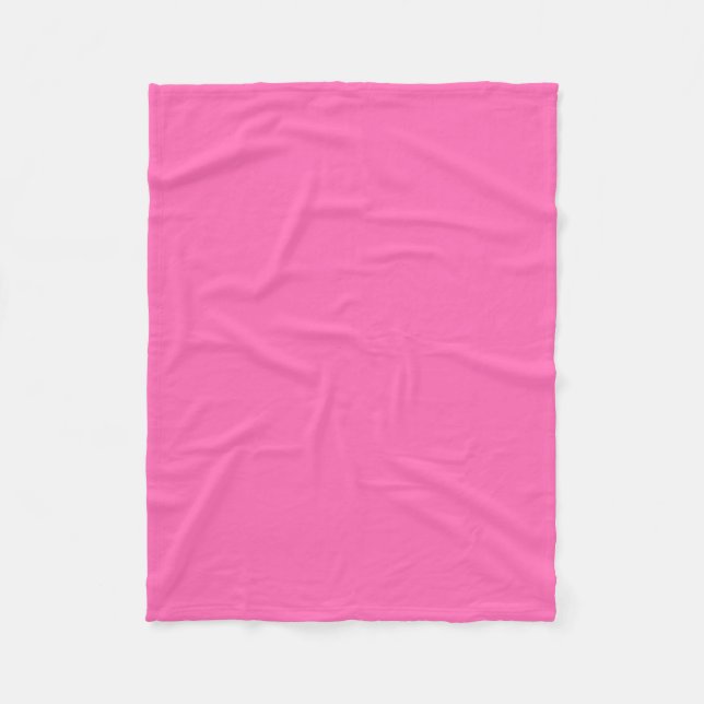 Solid Färg: Shock rosa #2 Fleecefilt (Framsidan)